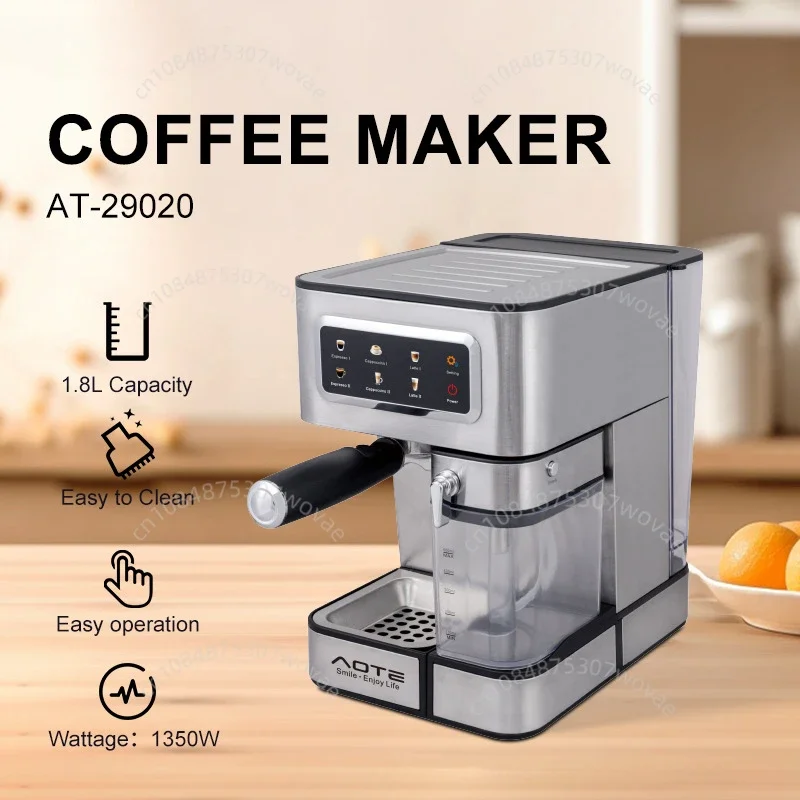 Home American Coffee Machine Small Office Semi-automatic Coffee Machine Portable High-pressure Steam Italian Coffee Machine 2