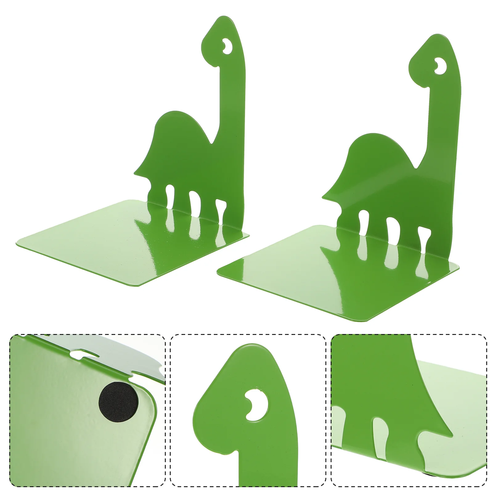 

Dinosaur Metal Bookend Accesories Organizer for Books Status Office Storage Shelves Decor Desktop