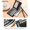 BISON DENIM Brand Genuine First Layer Leather Short Wallet Business Classic Purse Men's Wallet Cards Holder Casual Purse N4437-2 4