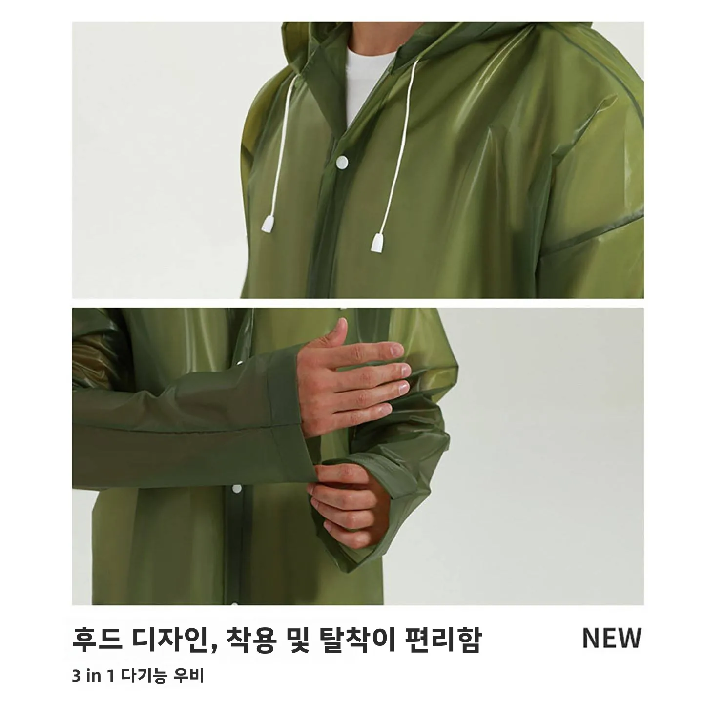 남성용 야외용 두꺼운 방풍 레인코트 낚시 하이킹 등산 편리한 백팩 레인코트