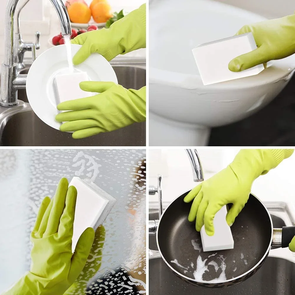 Magic Melamine Cleaning Sponge, Super Absorvente, Bulk Foam Eraser para Cozinha, Limpeza de Prato e Vidro, 50 unid, 100 unid