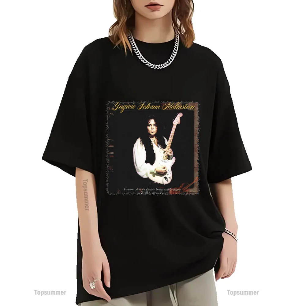 Concerto Suite Per Chitarra Elettrica E Orchestra In E Flat Minor, Opus 1 Album T-Shirt Yngwie Lexsteen Tour T Shirt Black Top
