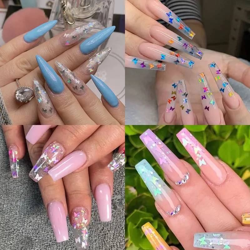 

Color Gold Foils Gorgeous Nails Glitter Random Aluminum Flakes Paillette Chip Nail Design Shinny Sparkles Nail Art Decoration