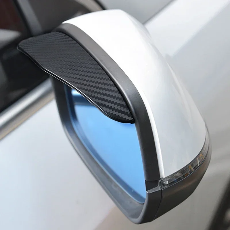 Car Rearview Mirror Visor Rearview Mirror Rain Shield Rearview Mirror Rain Eyebrow Rearview Mirror Rain Guard 2Pcs Car Rearview Mirror Rain Eyebrow Visor Protector Carbon Fiber Auto Rear View Mirror Rain Shield Snow Guard Sun Shade Cover