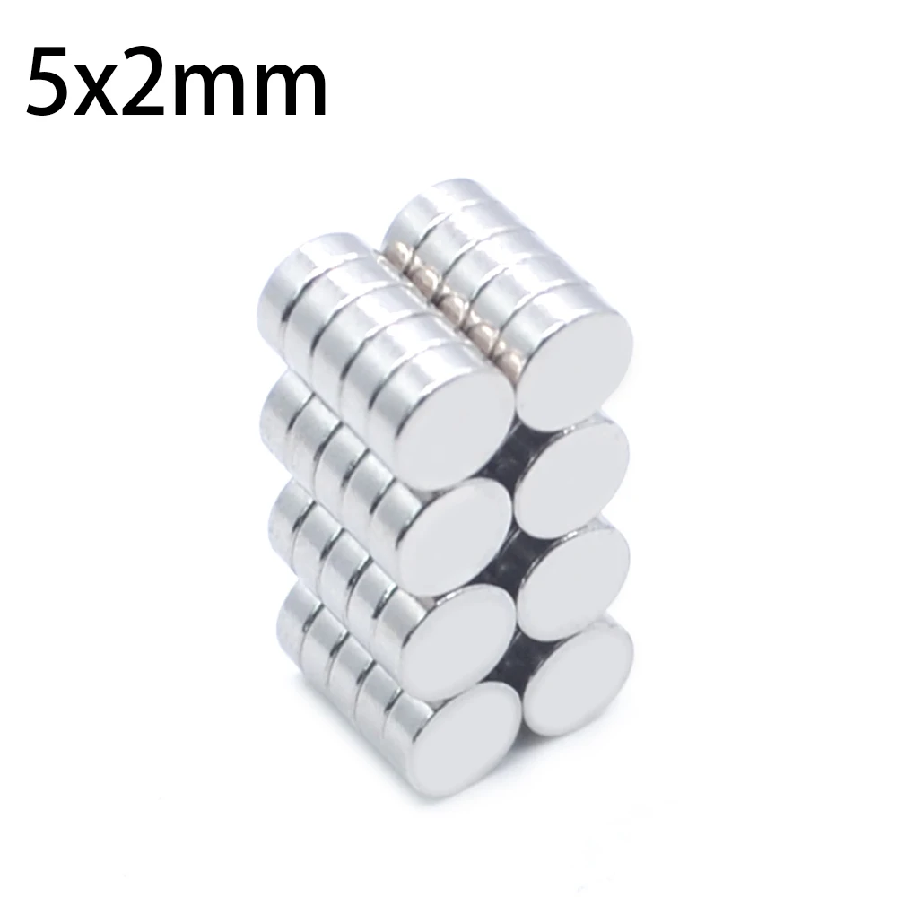 Super Powerful Disc Magnets - 50/100/200 Pieces, 5x2mm for Fridge, DIY, and Crafts