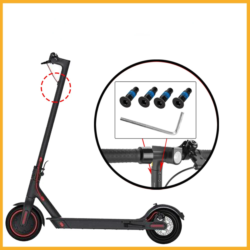 

Electric Scooter Screw Set Mounting Screw Kit With Wrench For Xiaomi M365 Ninebot Max G30 ES Front Fork Tube Pole To Base Part