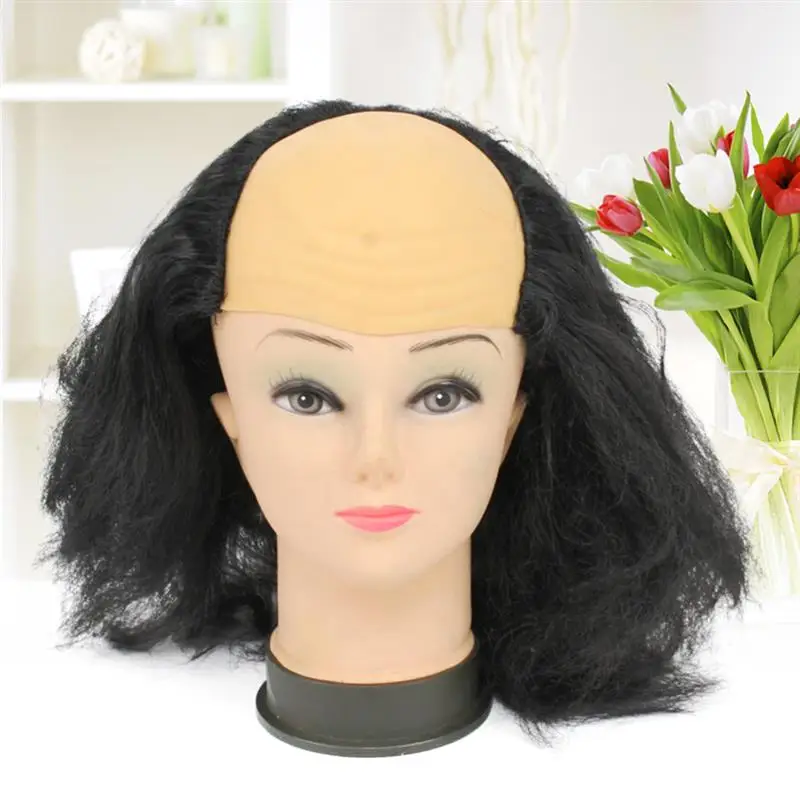 Description Picture 4 of item1pc Bald Cap Bald Wig Latex Bald Wig Funny Old Lady Wigs Masquerade Party Bald Wig Wig Head Mask Festival Costume Props