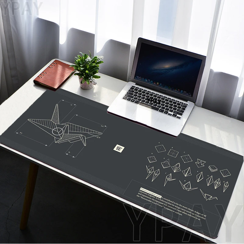 Grande Gaming Mousepad para Grande Gamer Mouse Pads Preto e Branco Mousepad Tapete de Teclado de Borracha Desk Pad Overlock Xxl - Imagem 6