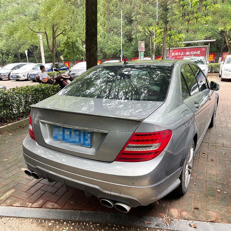 FLY DESIGN 70151 Rear Spoiler For Mercedes C-Klasse Limousine W204, Spoiler, Rear Wing, Spoiler For Car Tuning, Optics A, ABS Material, Painted Black Obsidian 197 - View #12