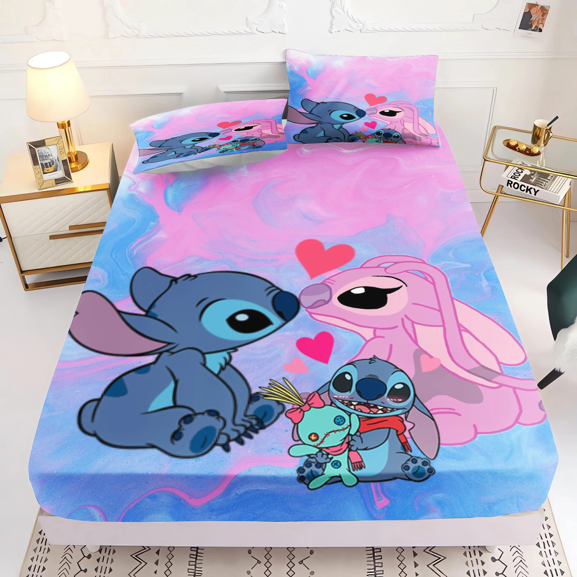 Description Picture 3 of itemStitch Bedding Set Bed Cover Full 100% Polyester Anime Fitted Sheet Printed Cartoon Suitable For Children And Adults 2/3pc