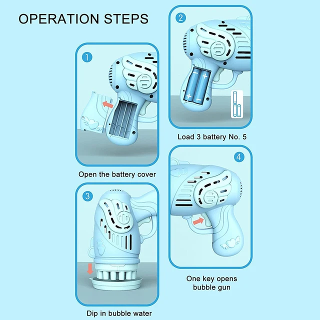 Bubble Gun Electric Automatic Soap Rocket Bubbles Machine Kids Portable Outdoor Party Toy LED Light Blower Toys Children Gifts 5