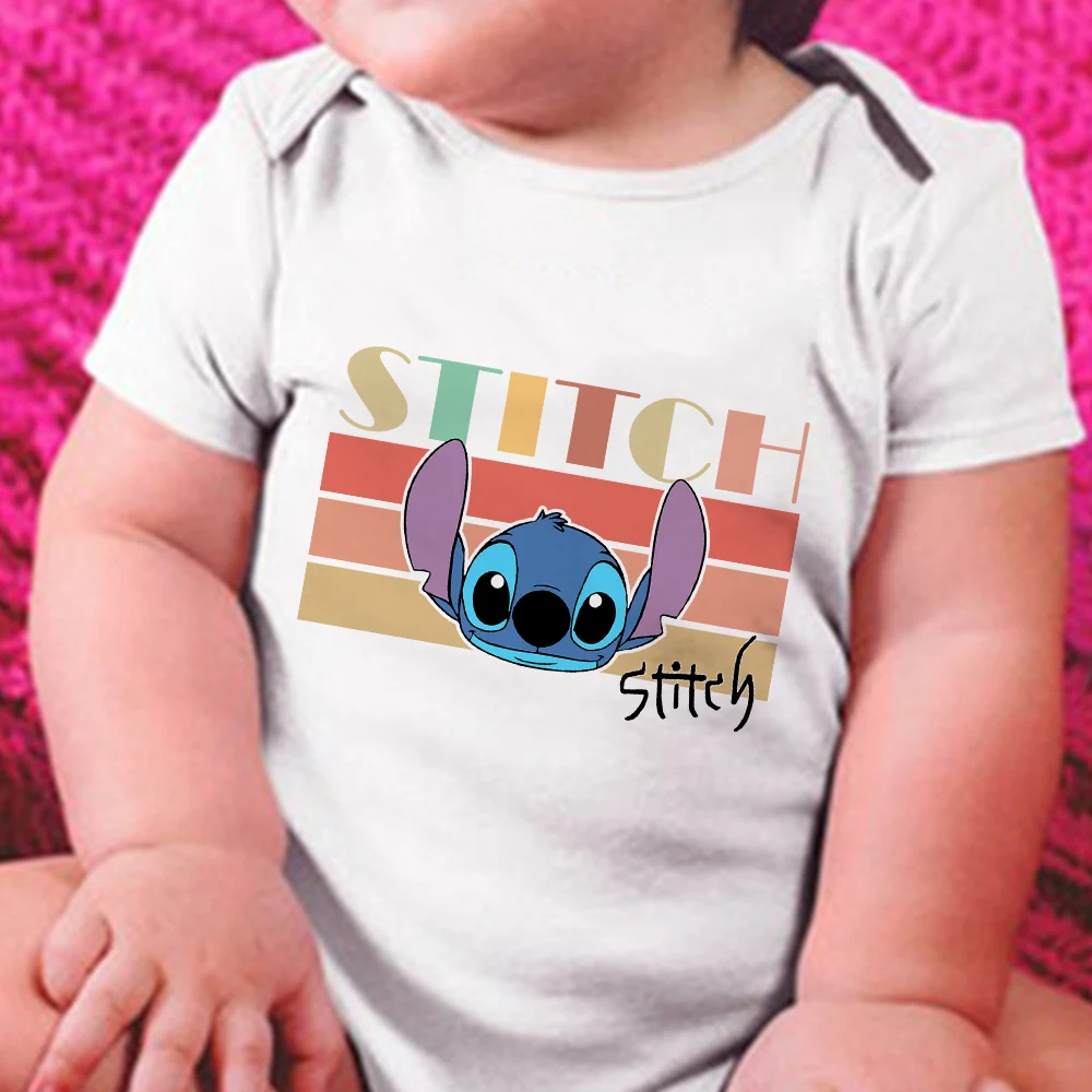 

Funny New Disney Stitch Cartoon Graphics Girl Boy Onesie Harajuku Fashion Casual Hot Sell Comfortable Baby Romper