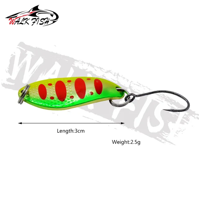 WALK FISH 1PCS Spinning Fishing Bait 30mm 2.5g Fishing Spoon Trout Lure  Fishing Lure Fishing Wobblers Spinner Bait hard bait - AliExpress