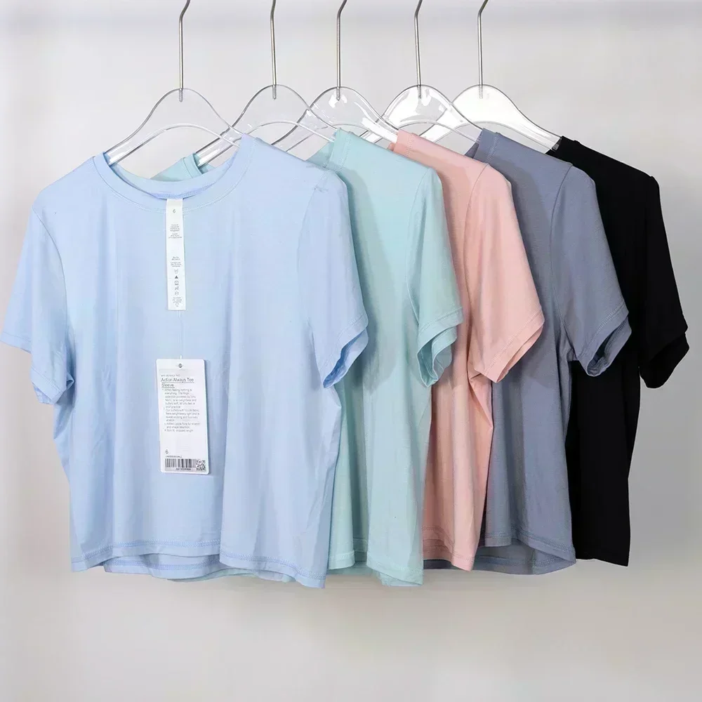 Lemon Women Action Always Short Sleeve Top Summer Loose High Elastic Breathable Sports Yoga Dance Gym Sports Leisure T-Shirt 6