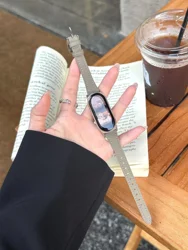 Premium Leather Strap - Elegant Bracelet - XIAOMi Band 8 (Elephant Grey)