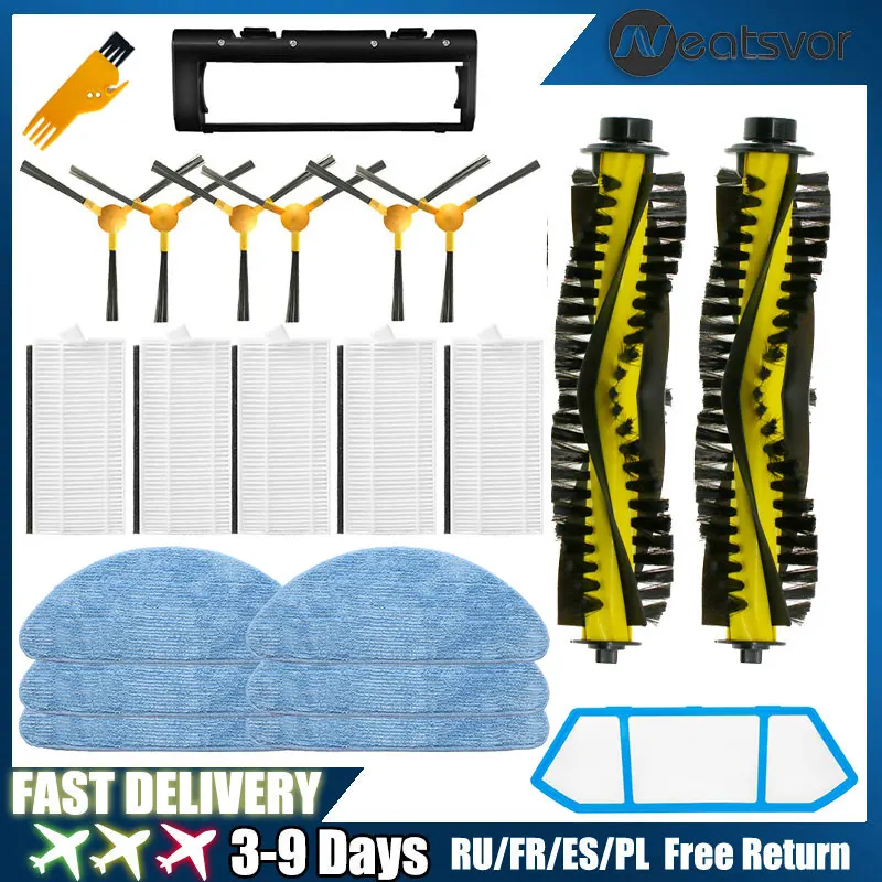 para Hepa Filtro Mop Escova Principal para Neatsvor X500 X600 Pro Tesvor X500 t8 s6 Ikhos Criar Peças de Aspirador Netbot S15