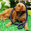 Double Strand Rope Large Dog Leashes Metal P Chain Buckle Contrast  Colorful Pet Traction Rope Collar Set Firm 1.2m Length 5