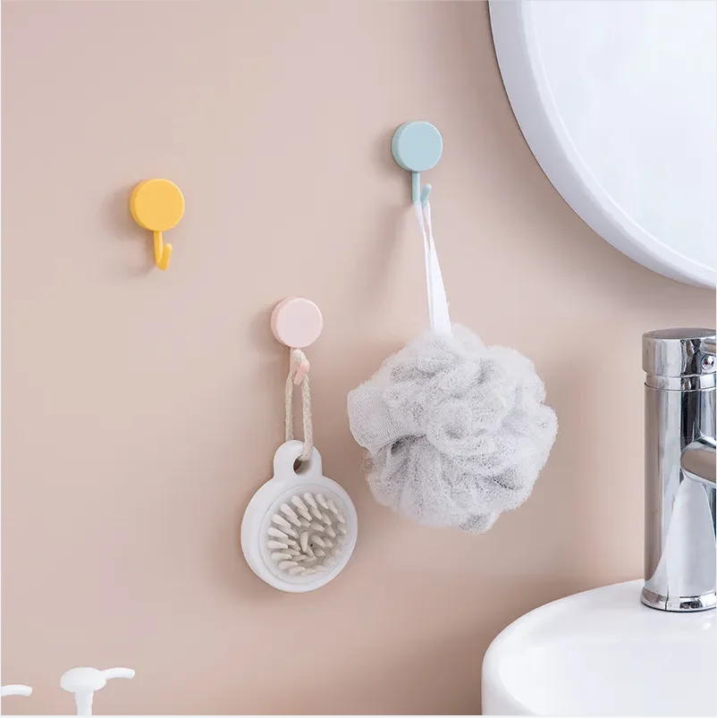 Self Adhesive Wall Hook 10PCS Strong Without Drilling Coat Bag Bathroom Door Kitchen Towel Hanger Hooks Home Storage Accessories storage hanger hook