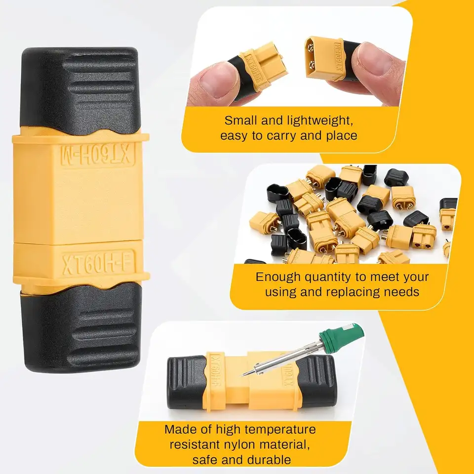 1-40PCS Male & Female Connector XT60 XT90 Plugs Wire Cable Connectors Adapter with Sheath Housing for RC Battery Car Airplane image 4