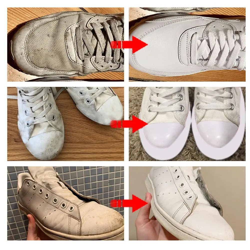 White Shoes Cleaning Cream With Sponge Special Decontaminant Shoe-shining Artifact Stain Removal For Household Shoes Cleaner 6