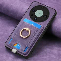 Premium Magnetic Leather Detachable Card Wallet Case - Elegant Protective Back Cover for Honor Magic 7 (PURPLE)