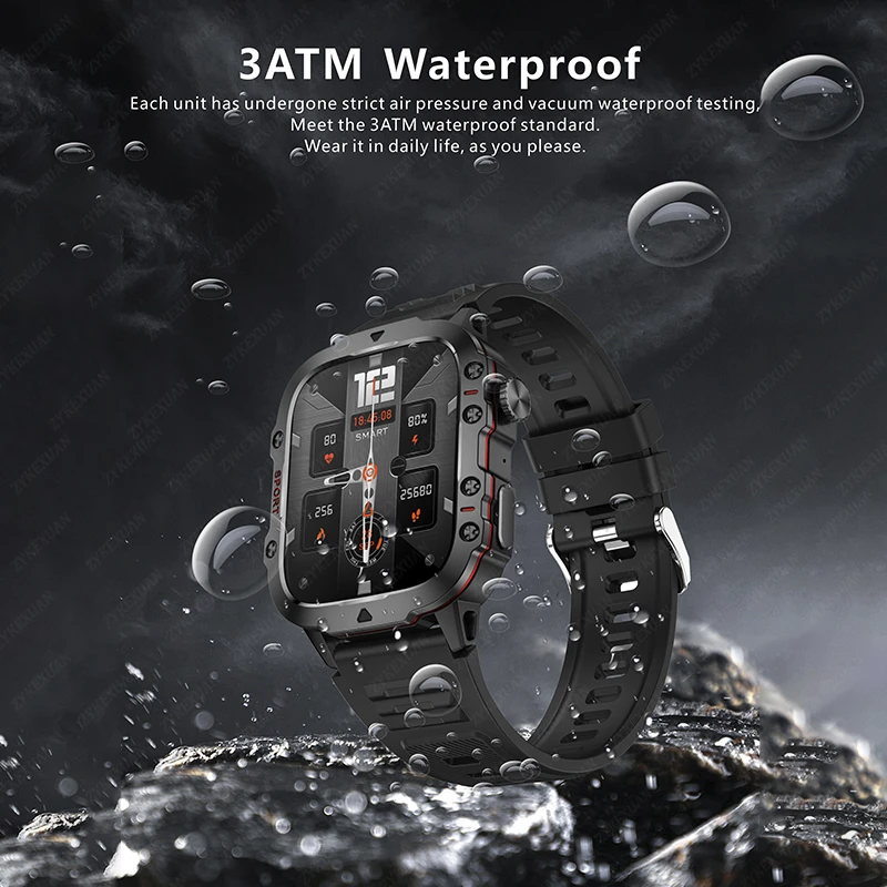 Smart Watch 2025 For Xiaomi New Rugged Military GPS Smart Watch Men Bluetooth Call Health Monitoring AI Voice Sports Waterproof Smartwatches