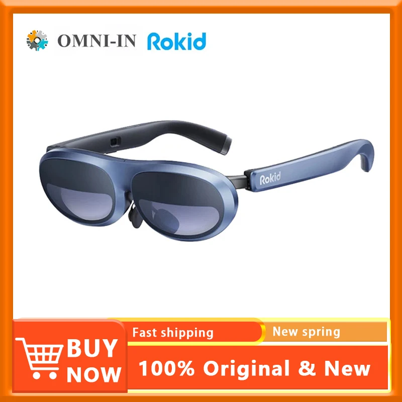Occhiali Intelligenti Originali Rokid Max Ar 3D Micro Oled 215 "Schermo Massimo Visualizzazione Fov A 50 ° Per Telefoni/Switch/Ps5/Xbox/Pc Smart On Sa