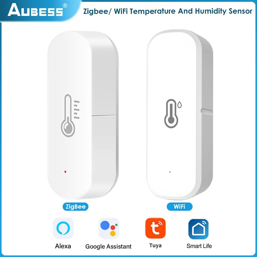 Tuya Smart Zigbee Sensor de temperatura y humedad, higrómetro interior