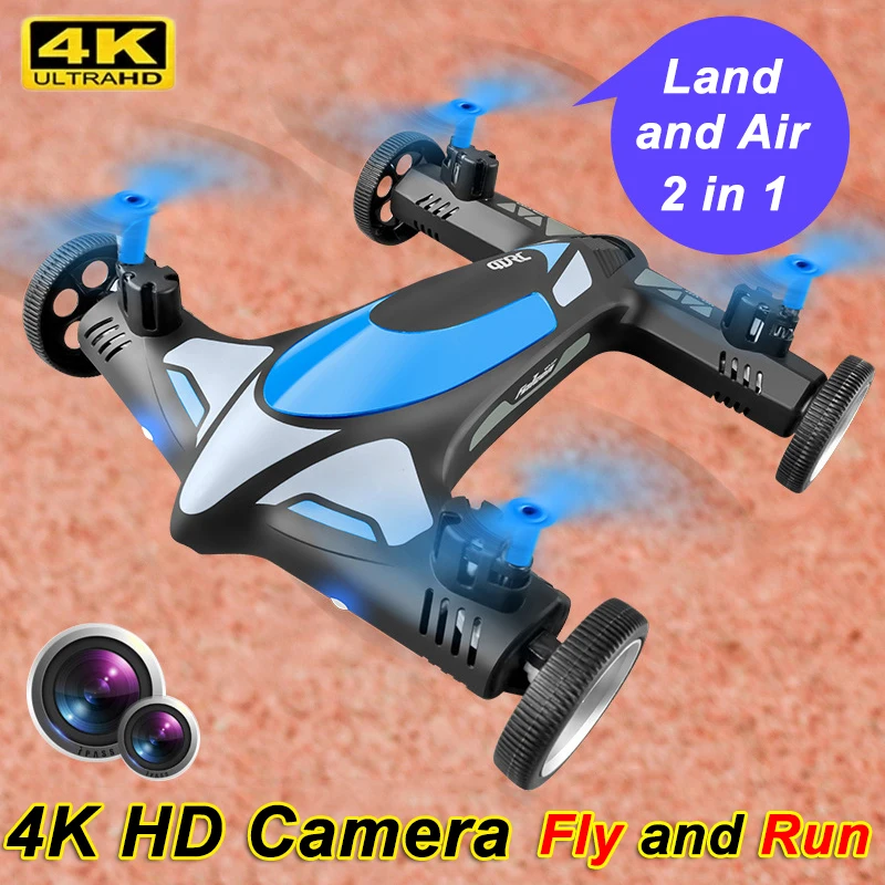 Mini UAV Drone RC Car Land and Air 2in1 4K HD Camera Professional