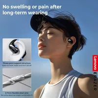 [Sonido potente] Lenovo ERAZER X9 auriculares inalámbricos OWS deportes abiertos auriculares Bluetooth con micrófono reducción de ruido impermeable - Imagen 4