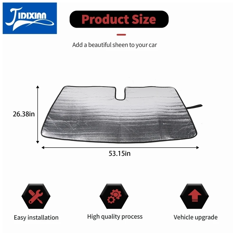 JIDIXIAN fit for Chevrolet Colorado 2014- for GMC Canyon 2014- Car Front Windshield Sunshades Sun Visor Protection Cover