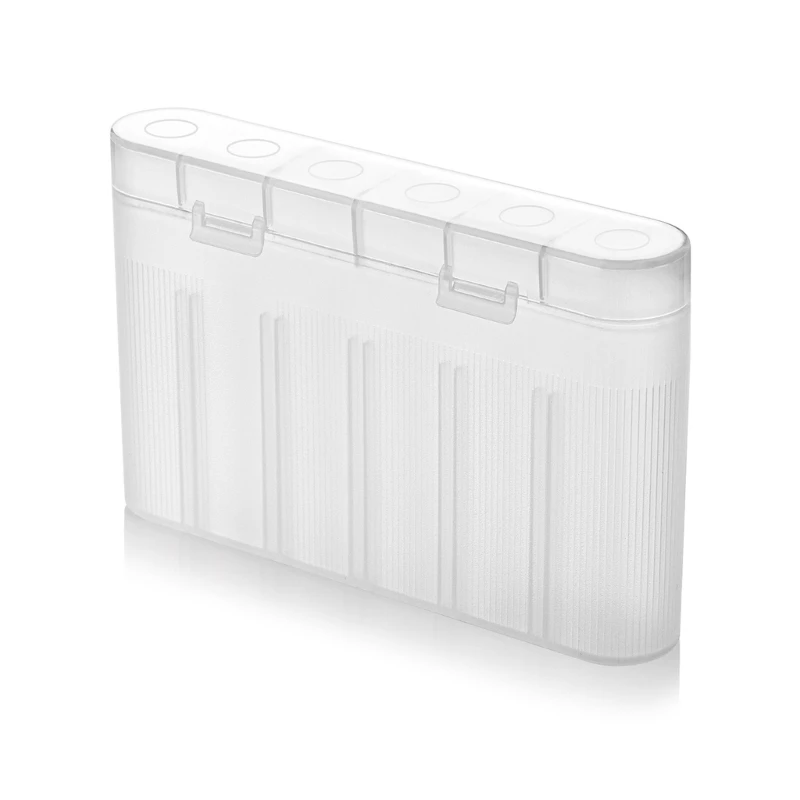 Portable Semi-Transparent Battery Storage and Organizer Box