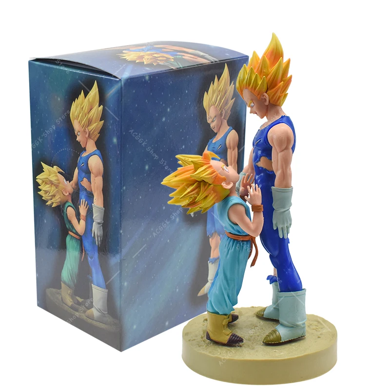 Anime Dragon Ball Z Figuras 19CM Filho Goku Vegeta Trunks Pai e