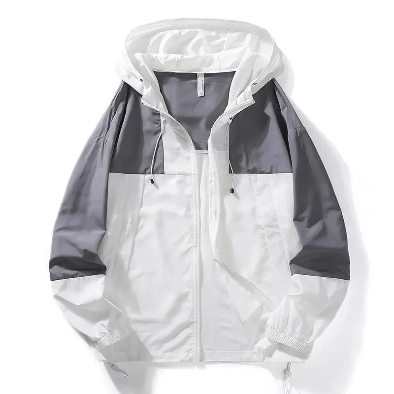 

Men Summer Sun UV Protection Long Sleeve Hooded Jacket Quick Dry Thin Hiking Windbreaker Sunscreen Windproof Fashion Sweatshirt