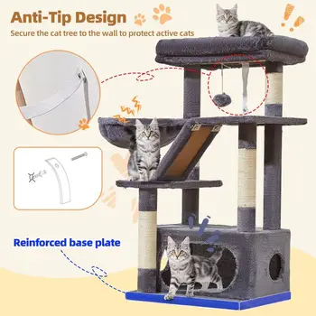38.5-Inch Indoor Cat Tree Tower 6