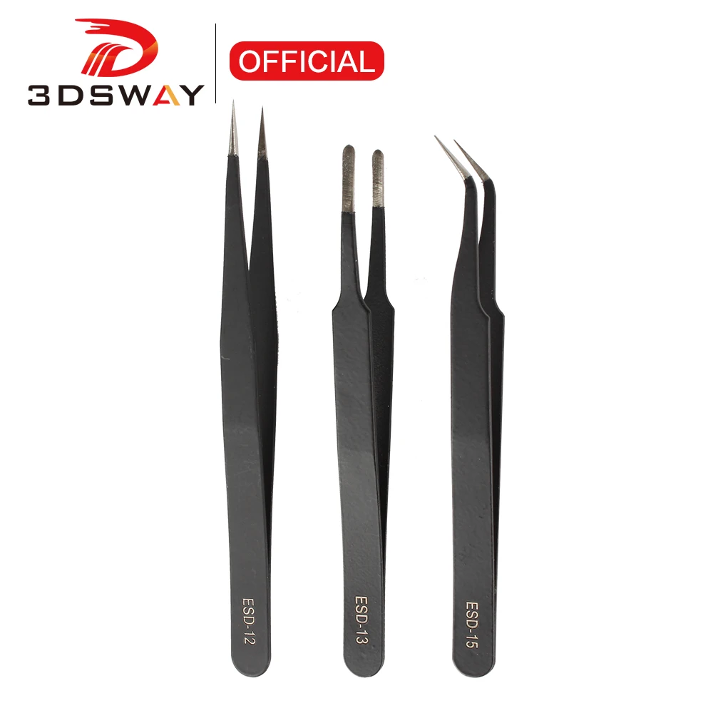 Precision Antistatic Tweezers and Multifunction Nipper Tool Set