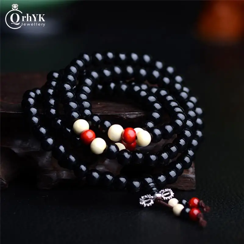 Sandalwood Prayer Beads Mala Bracelets For Unisex Men sandalwood bracelet,beaded bracelet
