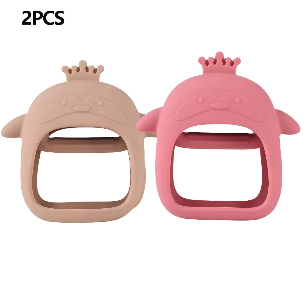 1/2pcs Silicone Teething Cute Baby Set of Hands Teether Suitable for Teething Period Baby Daily Use Anti-feeding - 3