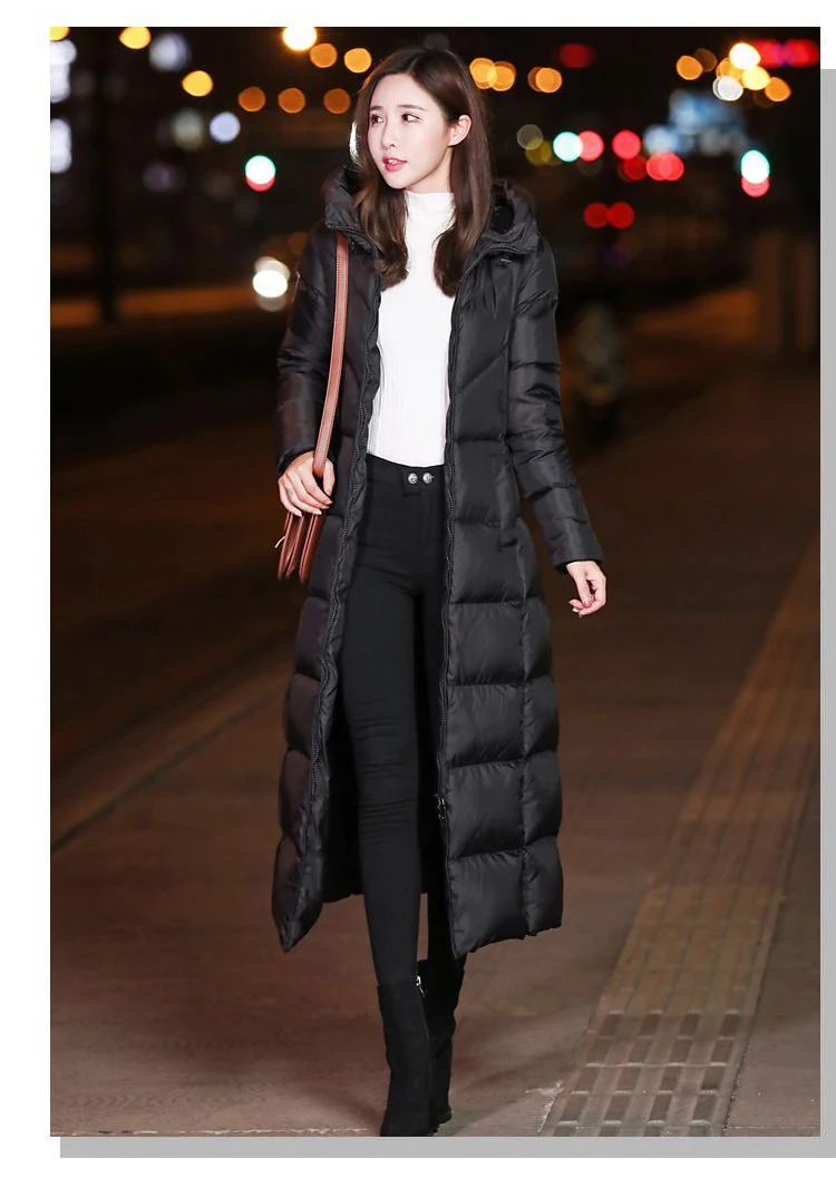 Abrigos largos de algodón para mujer, Parkas negras, chaqueta cálida de invierno, Abrigo acolchado de algodón con capucha, grueso y cálido, novedad de 2023_voghion.com