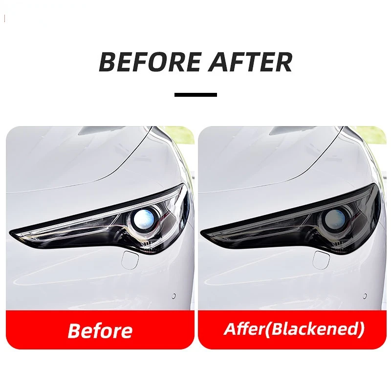 자동차 헤드 라이트 보호 필름 프론트 라이트 투명 훈제 블랙 TPU 스티커 Alfa Romeo Stelvio 949 2017-On 2020 2021 2022