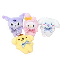 40pcs/lot 4inch Cute Monster Kuromi Melody Stuffed Dolls pendants Plush Toy Keyring key chain for Children Gifts 1