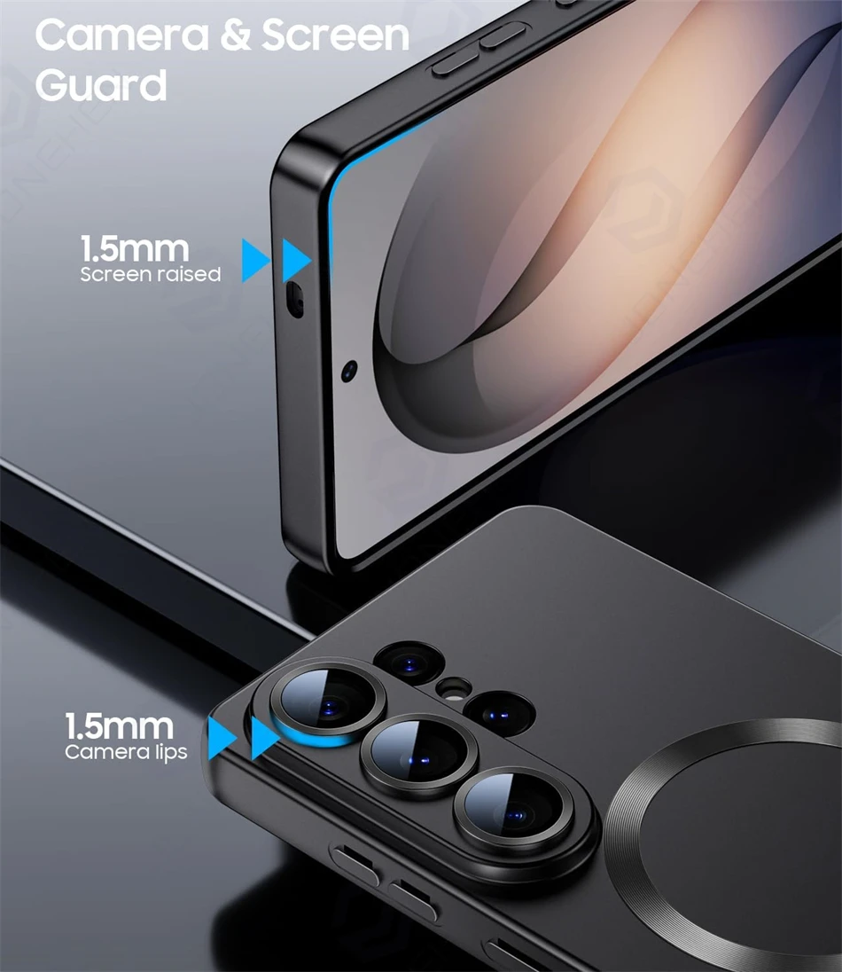 Magnetic Matte TPU Shockproof Case with Soft Film