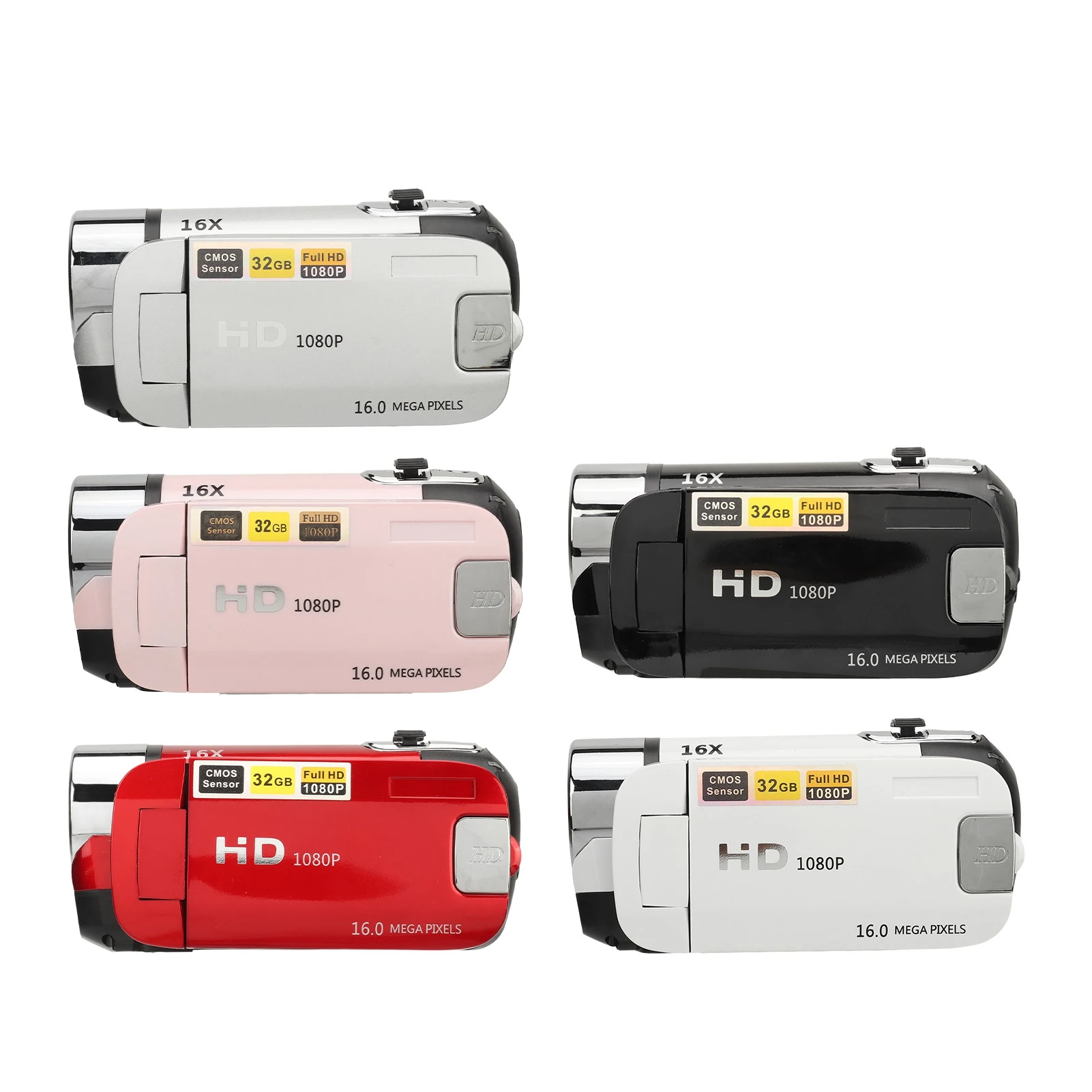 컴팩트 비디오 녹음기 USB 포트 연결, 16MP 디지털 카메라, 1080P 해상도, 성장 녹화용 1/4 인치 스레드 홀