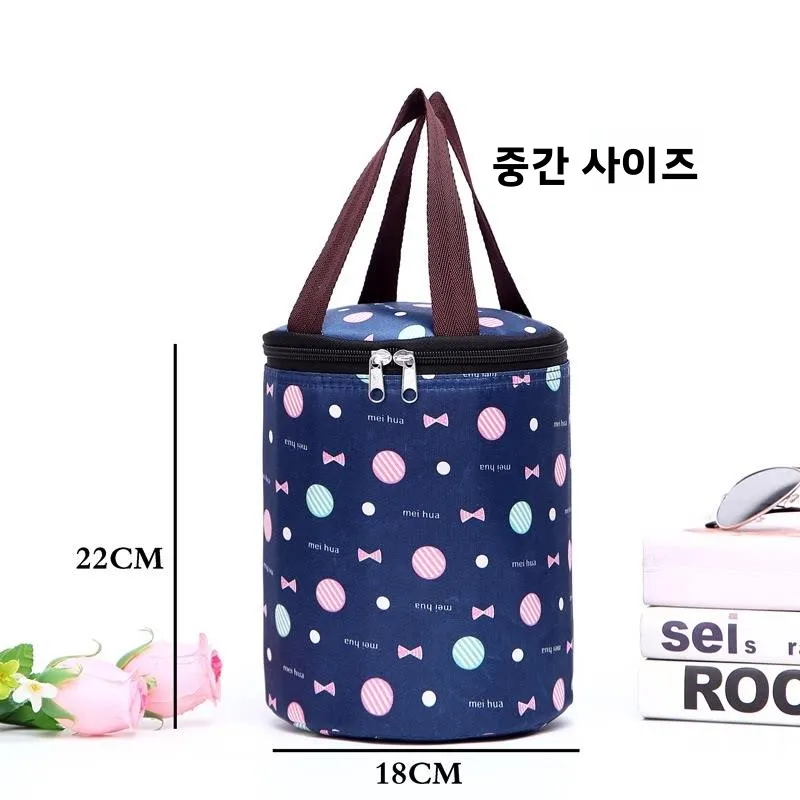 대용량 학생 도시락 가방 방수 방유 휴대용 한국식 수납 가방 가족 정리 및 사용을 위한 가방