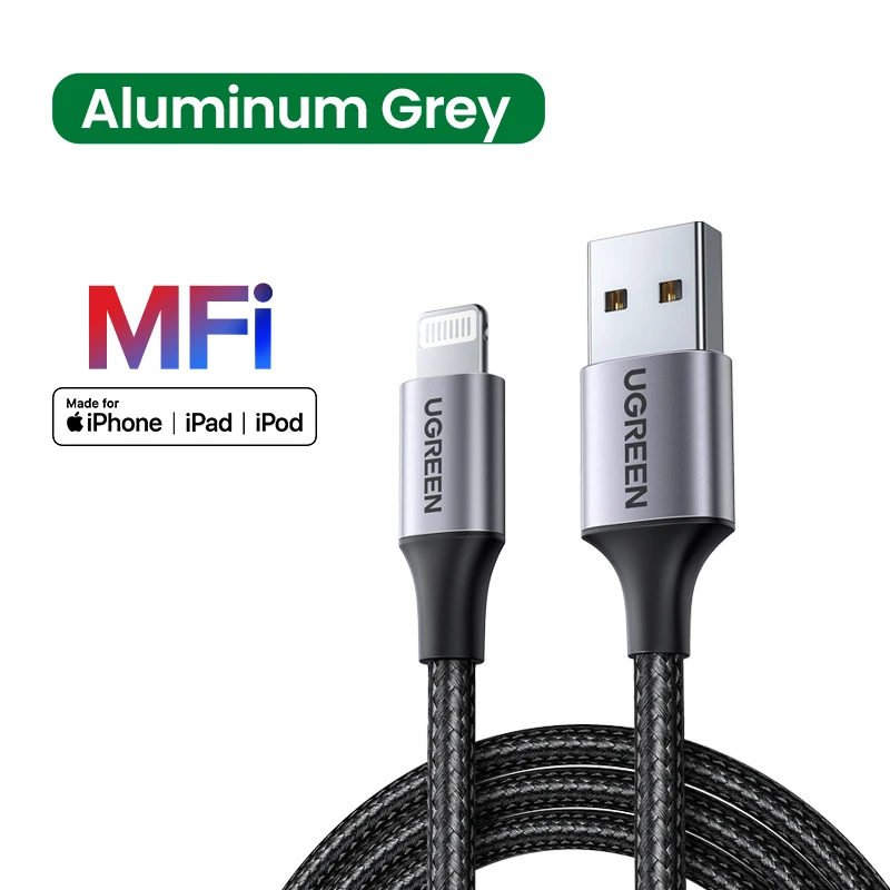 iphone hdmi to tv UGREEN USB Cable For iPhone 13 12 11 Pro Max MFi 2.4A Fast Charging Phone Data Cable for iPhone Charger USB to Lightning Cable mobile charger cable Cables