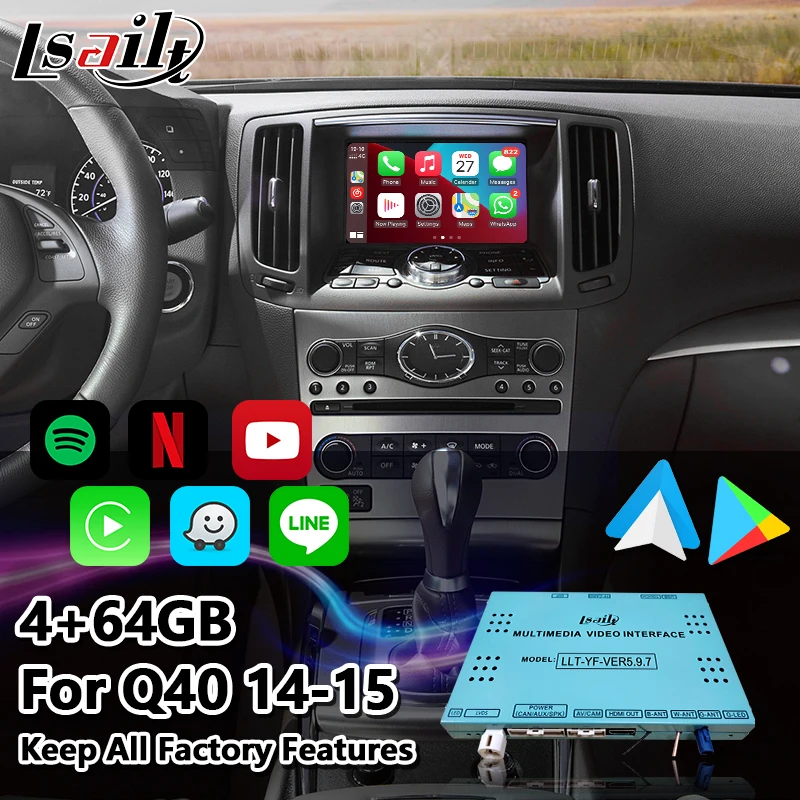 

Lsailt Car Intergation Android Video Play Interface for Infiniti Q40 2014-2015