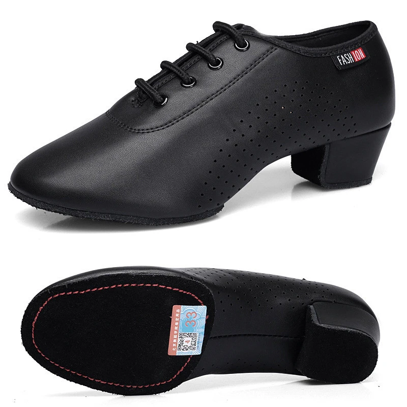 Women Latin Dance Shoes Jazz Adult Ballroom Salsa Dancing Shoes Woman Black Red Teachers Training Modern Tango Dance Sneakers 3