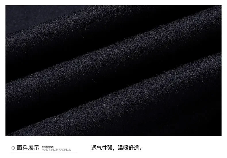 남성용 캐주얼 울 트렌치 코트, 중간 길이 버전 코트, 원피스 재킷, 남성 패션, 겨울, 신상, M-4XL