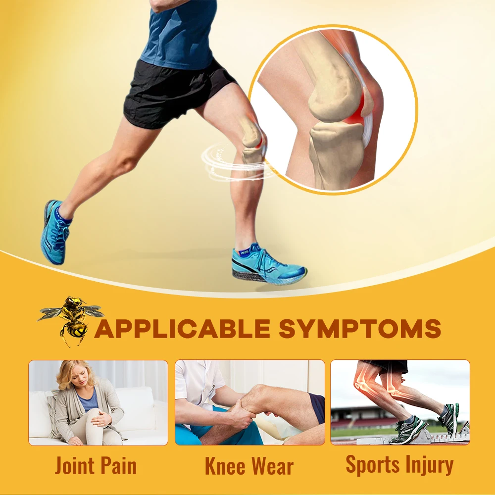Knee Pain Relief Cream Pain Relief Cream 5Pcs Bee Venom Analgesic Ointment