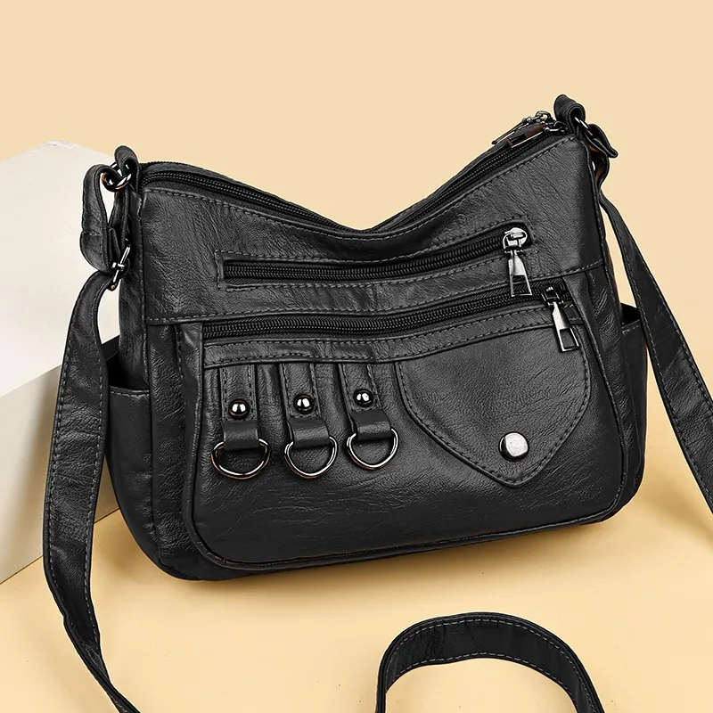 

Женская сумка через плечо из ПУ кожи, на молнии